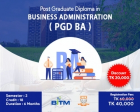 Post Graduate Diploma (PGD) in Business Administration(1st batch)