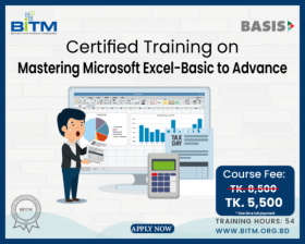 Certified Training on: Mastering Microsoft Excel-Basic to Advance
