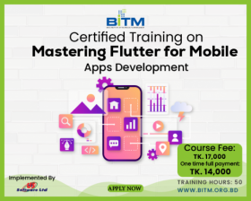 Certified Training on Mastering Flutter for Mobile Apps Development(1st Batch)