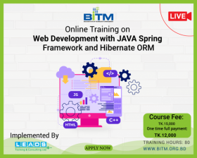 Web Development with JAVA Spring Framework and Hibernate ORM(1st batch)